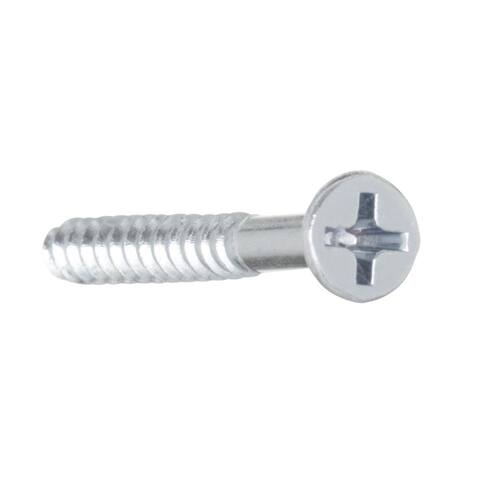 Wood Screw #8 x 1-1/2  in. Flat Head Phillips Zinc Plated (100-Pack)