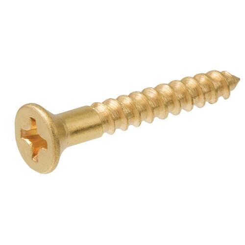 Wood Screw #6 x 1/2 in. Phillips Flat Head 100-Pack