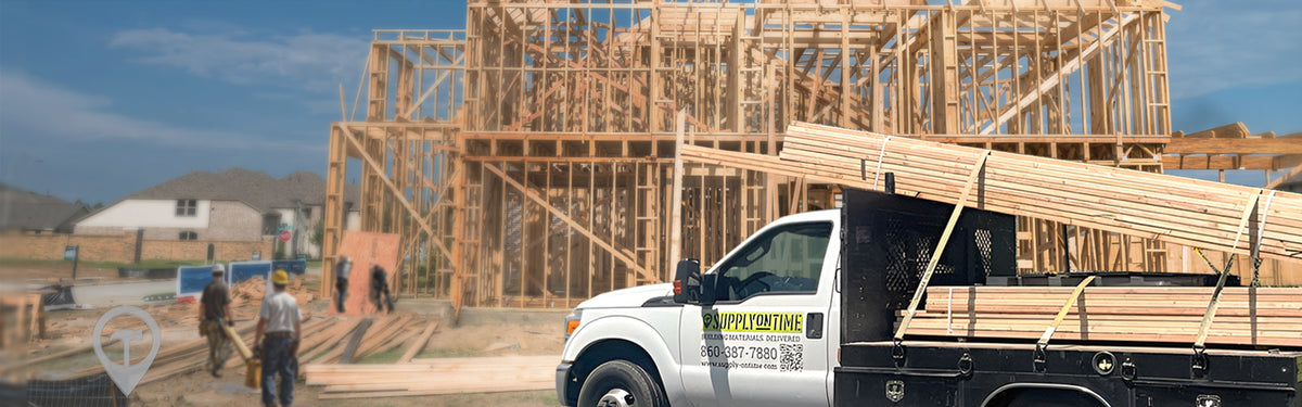 Supply Ontime truck delivering building materials
