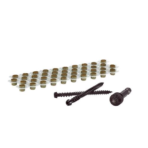 Collated Cortex Hidden Fastening System for Fiberon ArmorGuard Decking - 2-1/2 in. screws and plugs in Forest Brown, 50 LF