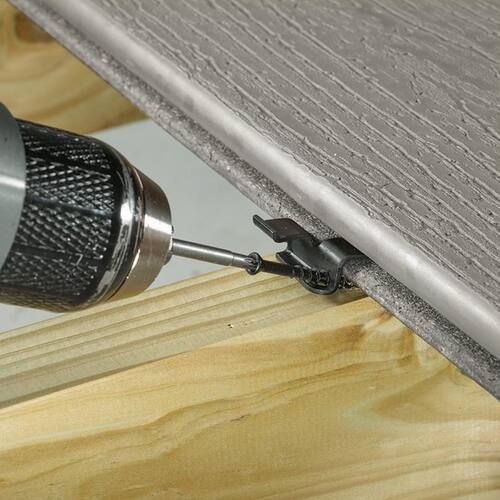 Universal Hidden Deck Fastening System Stainless steel hidden deck screws and clips  Black, 200 SF