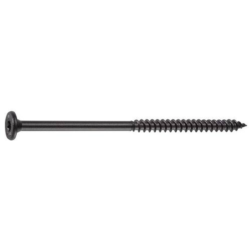 Wood Screw #12 x 6 in. Flat Head Torx Black Finish (50-Pack)