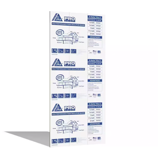 ISO R-13.1, 2 in. x 4 ft. x 8 ft (32 sq. ft.) Pro Select R-Matte Plus-3 Foam Board Insulation