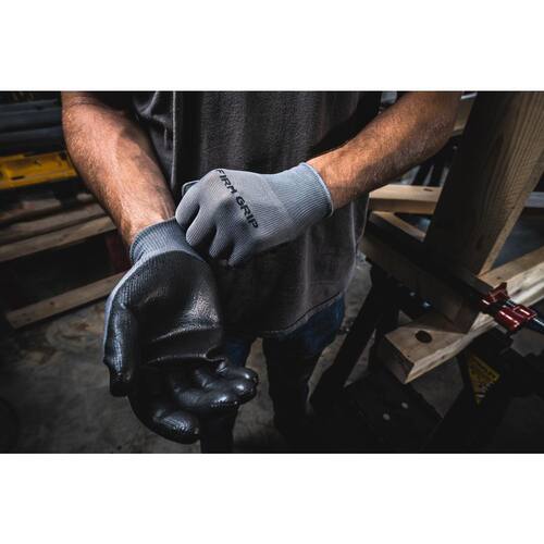 Work Gloves Large Polyurethane Grip 4-Pack