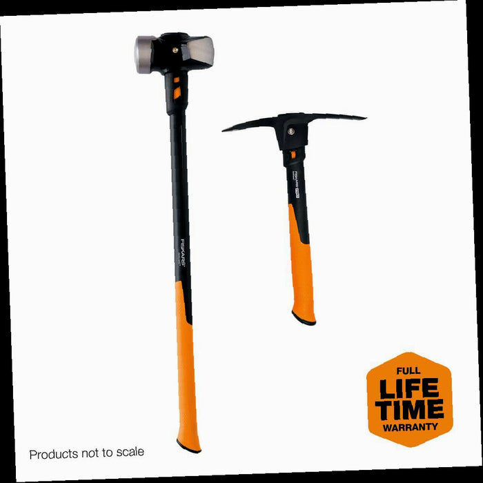 Sledge Hammer and Pick Axe Set, 10 lbs. and 1.5 lbs., 14 in. Handle (2-Piece)