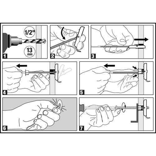 Drywall Anchor 1/4 in. x 6 in. Pan Head Phillips (25-Pack)