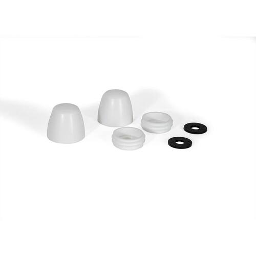 Toilet Bolt Caps Universal in White Secure Cap