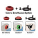 Toilet Gasket System 2 in. Tank-to-Bowl with Bolts Universal 6