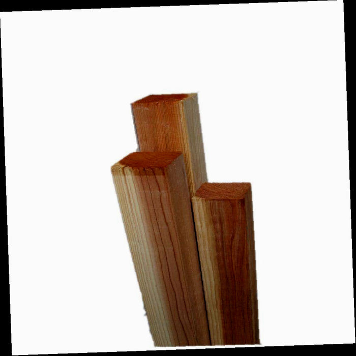 Redwood Lumber Common: 3-3/8 in. x 3-3/8 in. x 10 ft.; Actual: 3.375 in. x 3.375 in. x 10 ft.