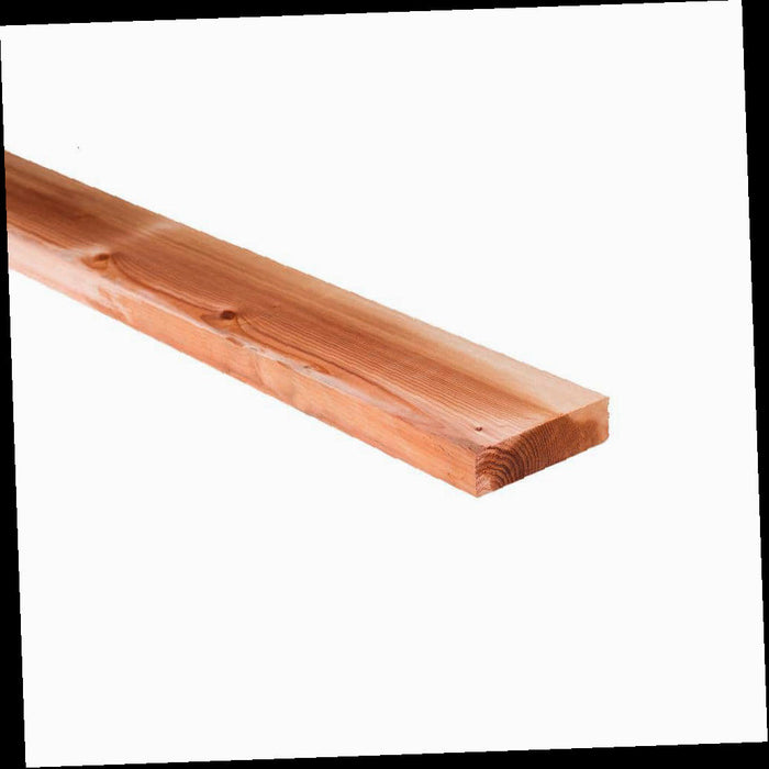 Redwood S4S Untreated Dimensional Lumber 2 in. x 6 in. x 12 ft. Con Heart