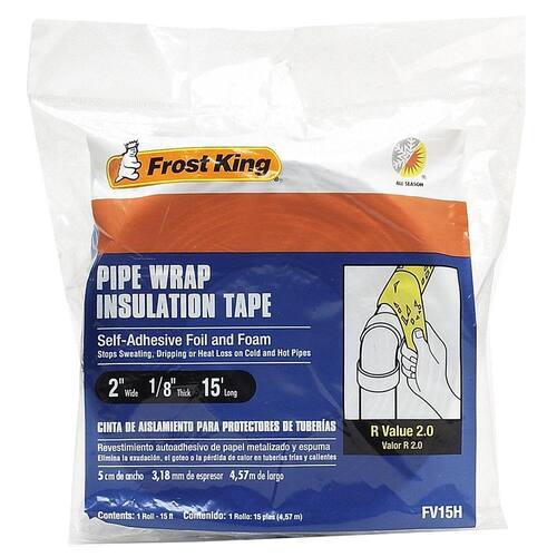 Pipe Wrap Insulation Tape 2 in. x 15 ft. Foil and Foam