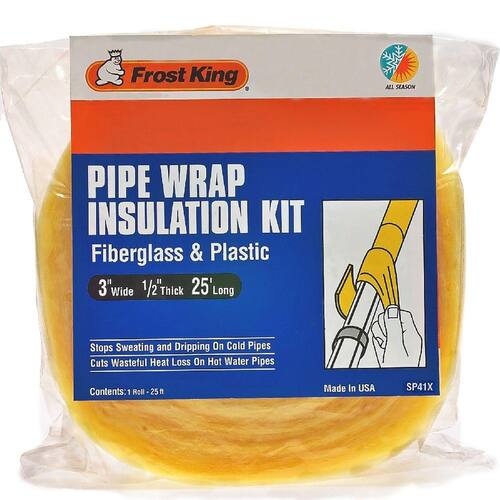 Fiberglass Pipe Wrap Kit 1/2 in. x 3 in. x 25 ft.