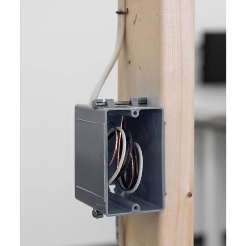 Electrical Switch/Outlet Box 1-Gang New Work 18 cu. in.