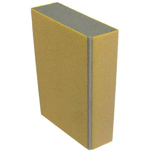 Sanding Sponge, Angled, Medium, 220-Grit, Edge Protect, 3 in. x 5 in. x 1 in.