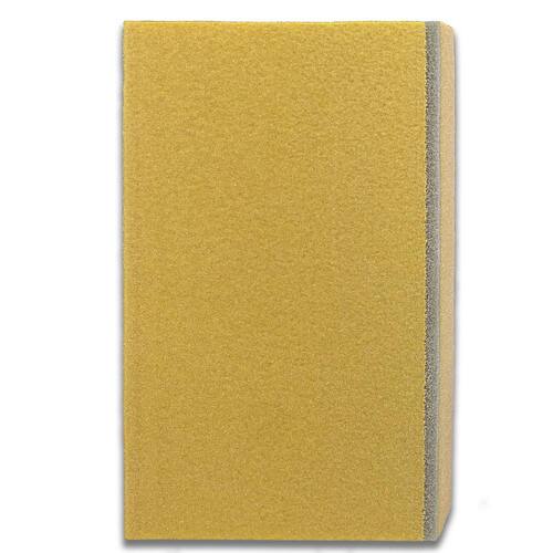 Sanding Sponge, Angled, Medium, 220-Grit, Edge Protect, 3 in. x 5 in. x 1 in.