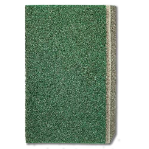 Sanding Sponge, Angled, Medium Grit, 80, Edge Protect, 3 in. x 5 in. x 1 in.