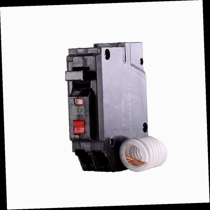 Circuit Breaker 15 Amp Pole Single Ground Fault with Self-Test