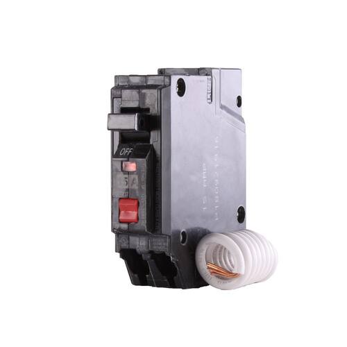 Circuit Breaker 15 Amp Pole Single Ground Fault with Self-Test