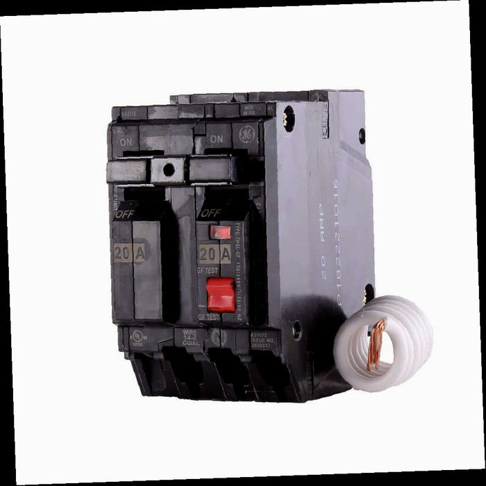 Circuit Breaker 20 Amp Pole Double Ground Fault with Self-Test