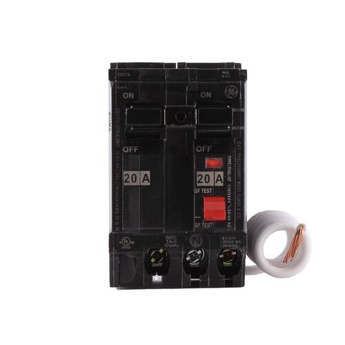 Circuit Breaker 20 Amp Pole Double Ground Fault with Self-Test