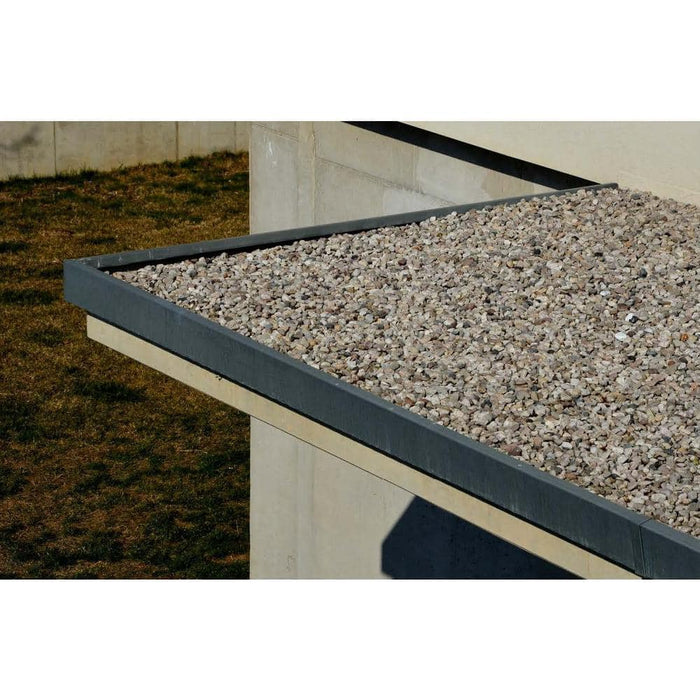 Drip Edge Flashing 4 in. x 2 in. x 10 ft. L-90 Gravel Stop Bonderized Steel Gray 28-Gauge