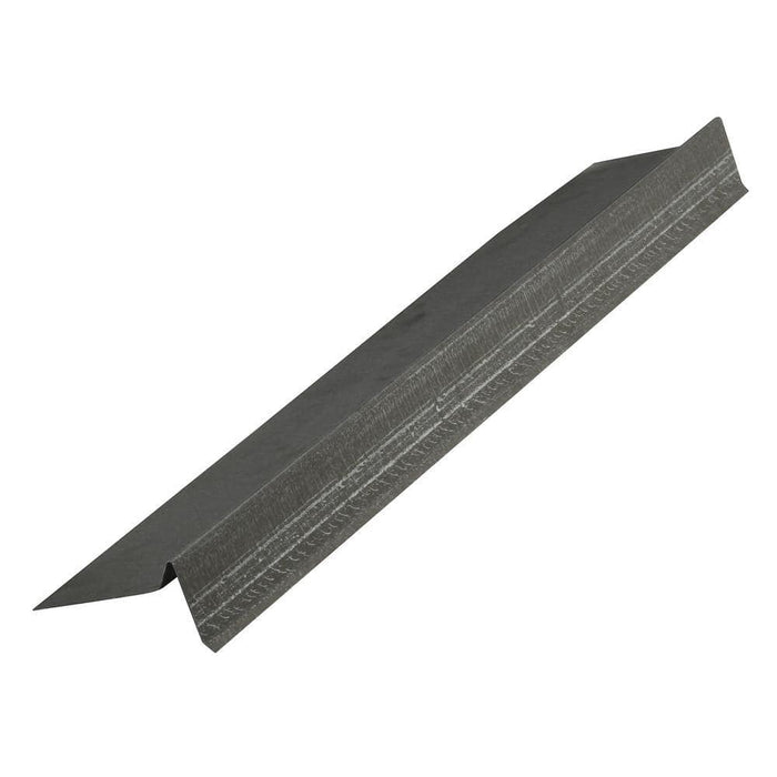 Drip Edge Flashing 4 in. x 2 in. x 10 ft. L-90 Gravel Stop Bonderized Steel Gray 28-Gauge