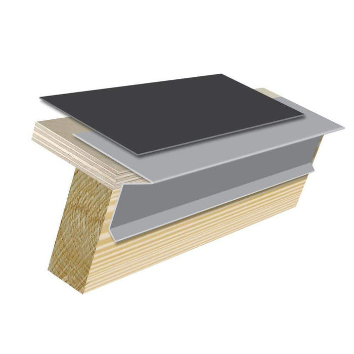 Drip Edge Flashing 1-1/2 in. x 1-1/2 in. x 10 ft. L-90 Bonderized Steel Gray 28-Gauge