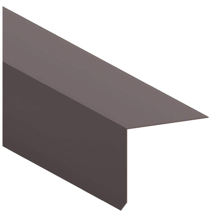 Drip Edge Flashing 1-1/2 in. x 1-1/2 in. x 10 ft. L-90 Galvanized Steel Brown 28-Gauge