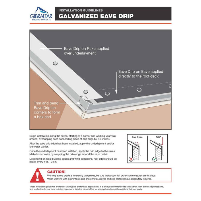 Drip Edge Flashing 1-1/2 in. x 1-1/2 in. x 10 ft. L-90 Galvanized Steel Brown 28-Gauge