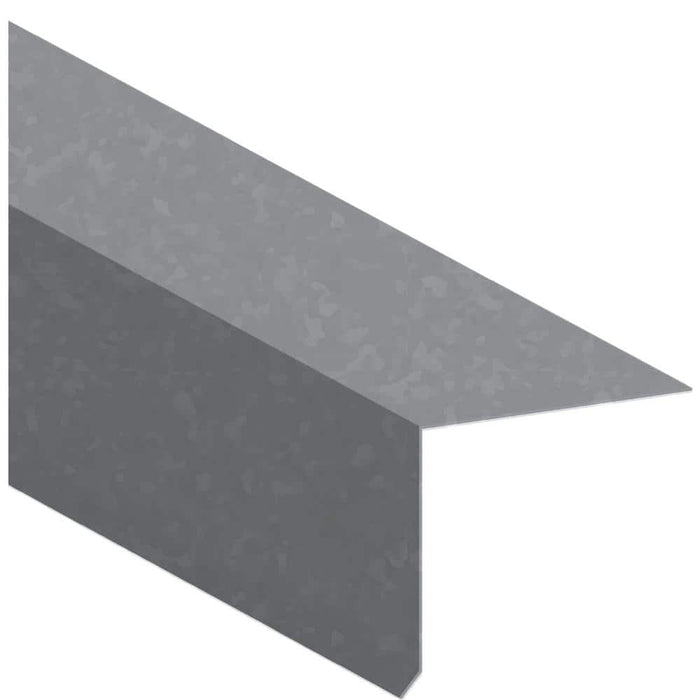 Drip Edge Flashing 1-1/2 in. x 1-1/2 in. x 10 ft. L-90 Galvanized Steel Metallic 28-Gauge