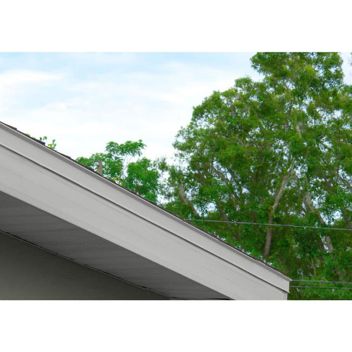 Drip Edge Flashing 1-1/2 in. x 1-1/2 in. x 10 ft. L-90 Galvanized Steel White 28-Gauge