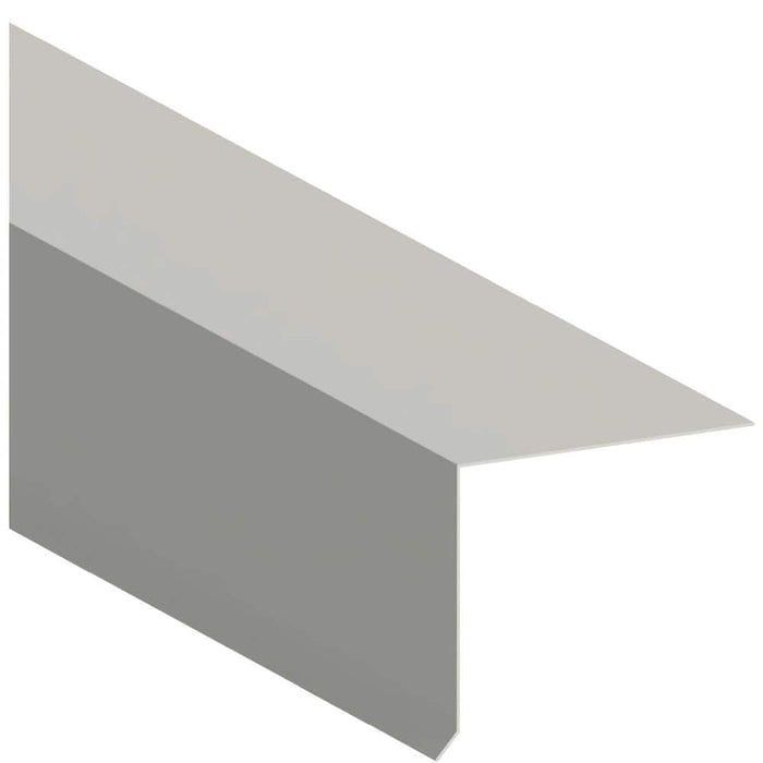 Drip Edge Flashing 1-1/2 in. x 1-1/2 in. x 10 ft. L-90 Galvanized Steel White 28-Gauge