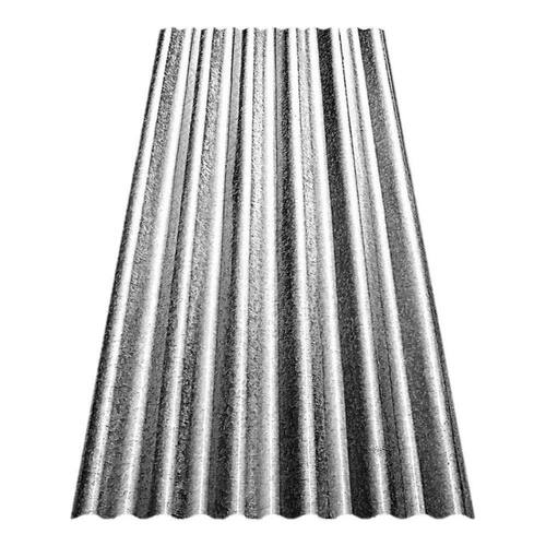 Roof Panel, Corrugated, Galvanized Steel, 29-Gauge, 12 ft.