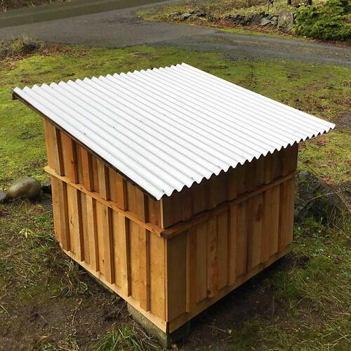 Roof Panel, Corrugated, Galvanized Steel, 29-Gauge, 8 ft.