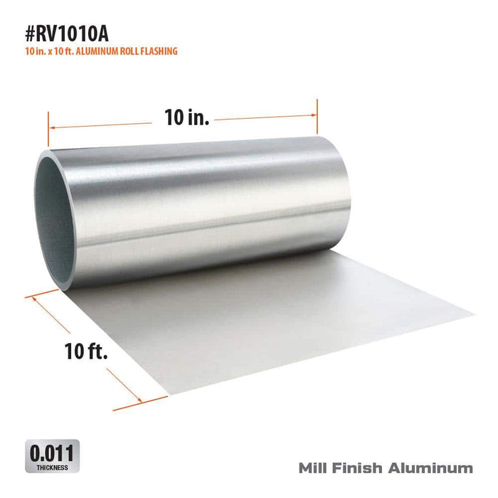 Roll Valley 10 in. x 10 ft. Aluminum Metallic 30-Gauge