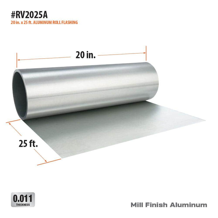 Roll Valley 20 in. x 25 ft. Aluminum Metallic 30-Gauge