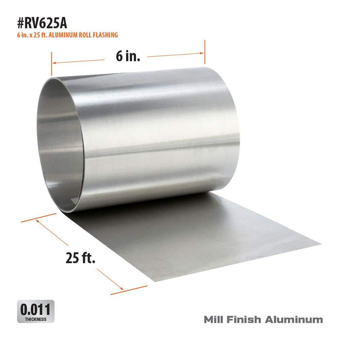 Roll Valley 6 in. x 25 ft. Aluminum Metallic 30-Gauge