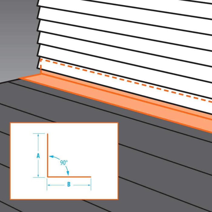 Drip Edge Flashing L-90 3 in. x 3 in. x 10 ft. Bonderized Steel Gray 28-Gauge