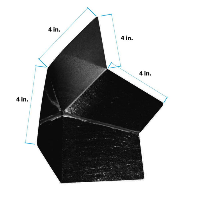 Rain Diverter 4 in. x 4 in. x 8 in. Kickout Aluminum Black