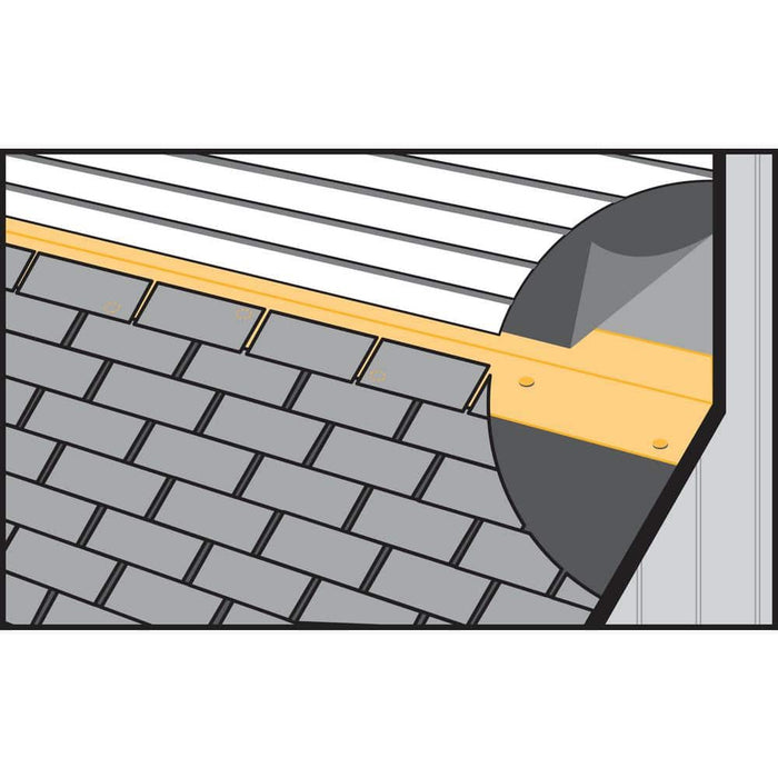 Flashing Angle 2 in. x 3 in. x 10 ft. Roof-to-Wall Galvanized Steel Metallic 28-Gauge