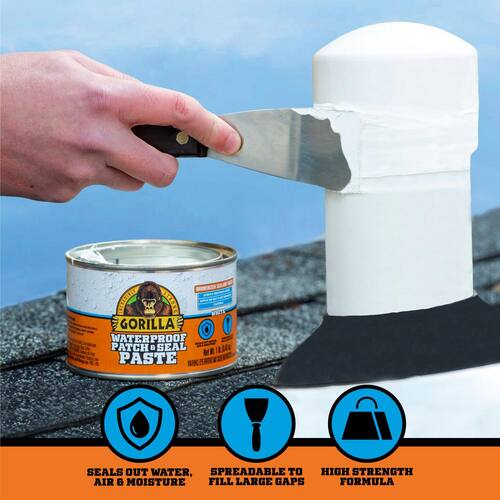 Patch and Seal Paste, Waterproof, White, 16 oz.