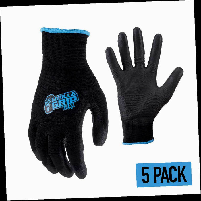 Work Gloves Large TRAX Extreme Grip (5-Pack)