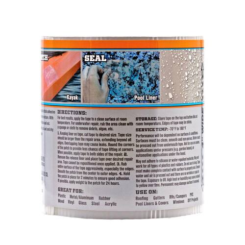 Waterproof Patch and Seal Tape, Clear, 8 ft.