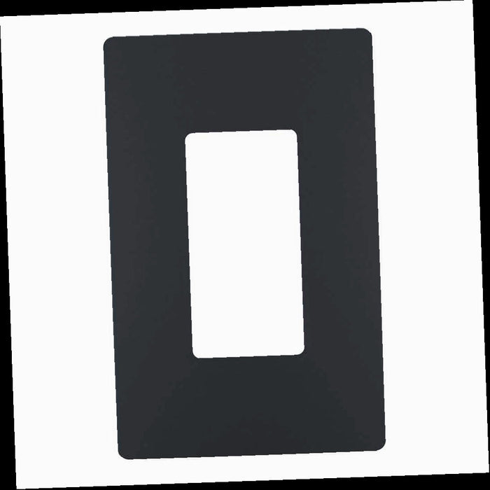 Outlet Wall Plate, radiant 1 Gang 1-Decorator Rocker Screwless Wall Plate, Graphite (1-Pack)