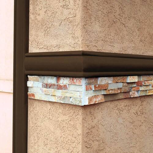 Composite Trim Moulding  5-1/2 in. x 2 in. x 8 ft. Gray Spanish 132