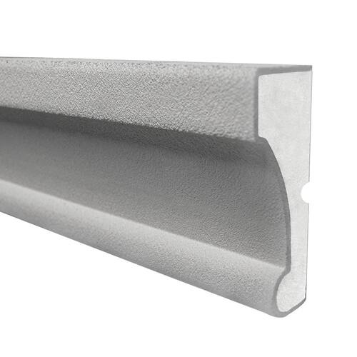 Composite Trim Molding 4 in. x 1.5 in. x 8 ft.  Gray Italian 260