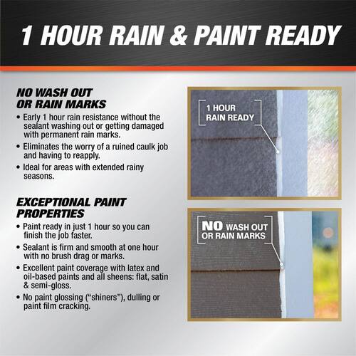 Exterior Sealant, DYNAFLEX Ultra, Advanced, Gray, Window, Door, and Siding, 10.1 oz.