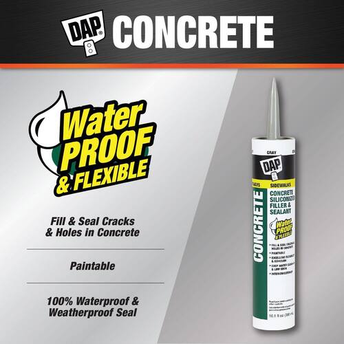 Latex Sealant, Concrete and Mortar Filler, Gray, 10.1 oz.