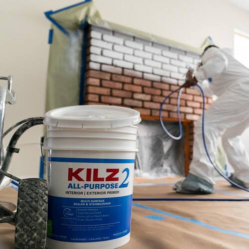 Interior/Exterior Primer, Sealer, and Stain Blocker, Multi-Surface, Gray, All Purpose, 1 gal.