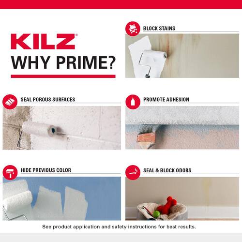 Interior/Exterior Primer, Sealer, and Stain Blocker, Multi-Surface, Gray, All Purpose, 1 gal.